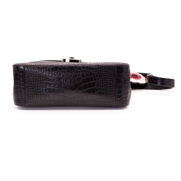 longchamp le pliage Heritage medium shoulder bag Flower design leather - Picture 5 of 12